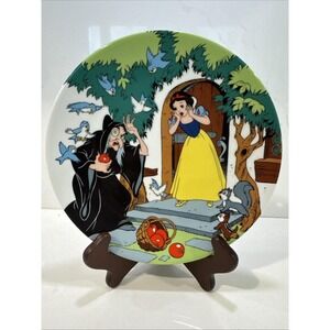 Disney Snow White & Seven Dwarfs " Witch & The Apple Collector Plate 1st Ed SW9
